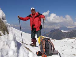 ��������� ����, �� Plan de l'Aiguille(�������� ������� �� �����) ���� ��������� ������� � ����� �� ���� Grands Mulets 27.04.2011 