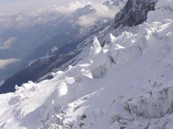 ������ ����, ������� �� ���� Grands Mulets ���� ��������� ����� � ������� �� �������� ������� �� ����� Aiguille du Midi 29.04.2011 